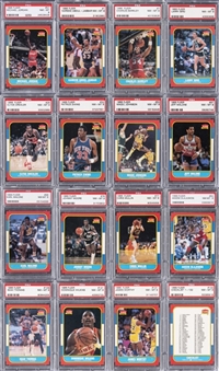1986/87 Fleer Basketball Complete Set (132) Plus Stickers Set (11) – All Graded PSA NM-MT 8!